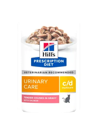 HILL'S PRESCRIPTION DIET C/D SALMONE FELINE BUSTE 12X85G