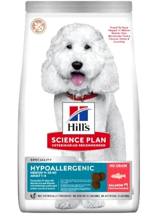 Hill's Science Plan Hypoallergenic Adult Medium alimento secco per cani al Salmone - 2,5kg