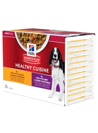 Hill's Canine Adult Healthy Cuisine Pollo e Manzo MEGAPACK 12x90g