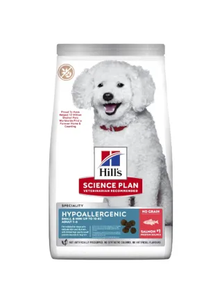 Hill's Science Plan Hypoallergenic Adult Small&Mini alimento secco per cani al Salmone - 1,5kg