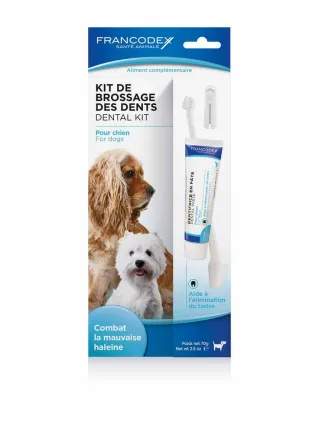 Francodex Kit pulizia denti per cani 70 gr