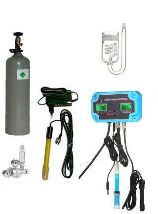 Impianto co2 hqa set bombola ricaricabile e controller ph