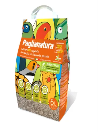 LETTIERA NATURALE PAGLIANATURA BIOATTIVAVOLATILI E RETTILI 2,4KG/6 LT