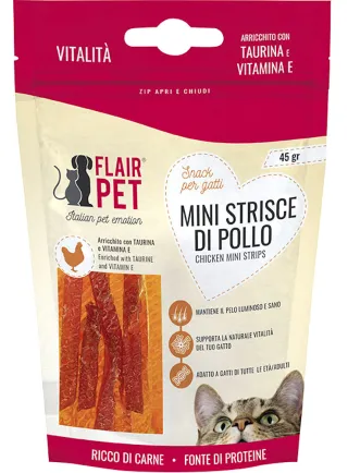 MINI STRISCE DI POLLO con TAURINA - VIT. E  45 GR