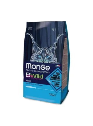 Monge BWILD LOW GRAIN ADULT Acciughe 1,5kg - gatto