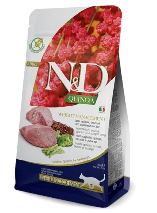 N&D FR QUINOA feline - WEIGHT MANAGEMENT AGNELLO & BROCCOLI & ASPARAGI ADULT