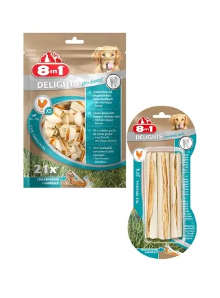 8in1 Snack cane Dental Delights Sticks e Bag da 21 pezzi