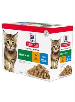 Hill's Science Plan Kitten 12x85g multipack 6 pollo 6 pesce
