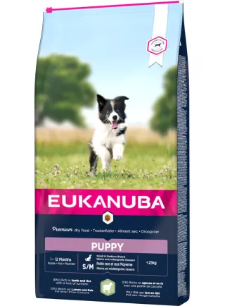 Eukanuba Dog Puppy Small/Medium Agnello & Riso kg 12