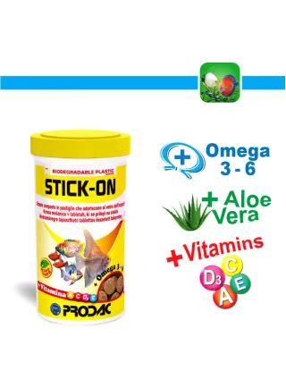 Prodac Stick On Mangime in Pastiglie per acquario 100 ml