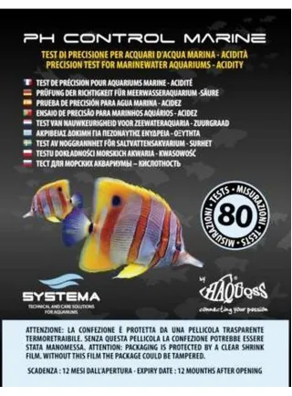 Haquoss pH MARINE Test per Acquario (pH Acqua Marina)