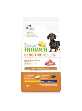 Trainer Sensitive NoGluten Adult Small&Toyi Maiale e cereali