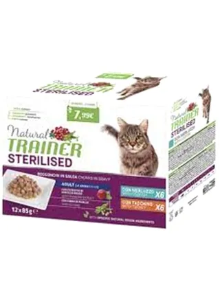 NATURAL TRAINER STERLISED MULTIPACK TACCHINO/MERLUZZO 12X85G