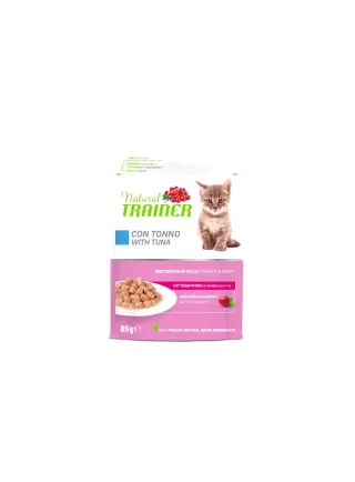 NATURAL TRAINER CAT KITTEN&YOUNG TONNO BUSTA 85G