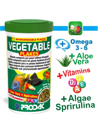 Prodac Vegetable Flakes Mangime per pesci tropicali in scaglie