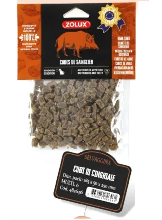 CUBI DI CINGHIALE 100g SNACK NATURALE ZOLUX