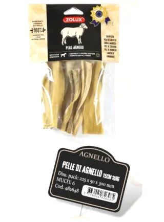 PELLE DI AGNELLO 15CM 100g SNACK NATURALE ZOLUX