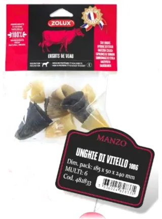 UNGHIE DI VITELLO 100g SNACK NATURALE ZOLUX