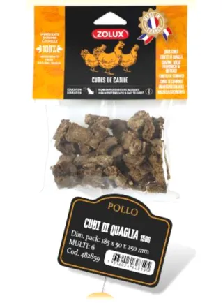 CUBI DI QUAGLIA XL 150g SNACK NATURALE ZOLUX