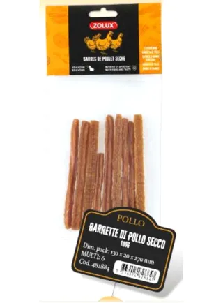 BARRETTE POLLO SECCO 100g SNACK NATURALE ZOLUX