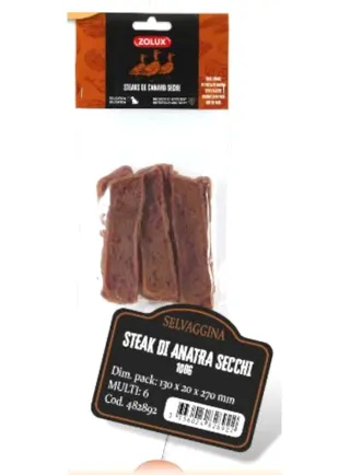 STEAKS DI ANATRA SECCHE 100g SNACK NATURALE ZOLUX