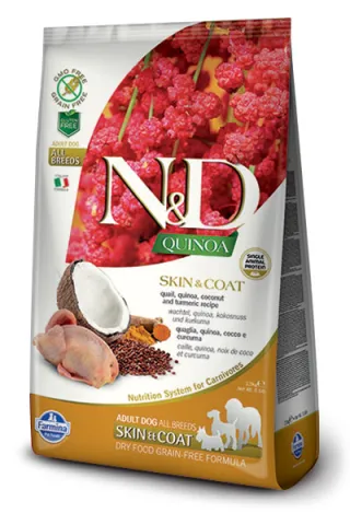 Farmina N&D Quinoa Adult Skin & Coat quaglia, cocco e Curcuma