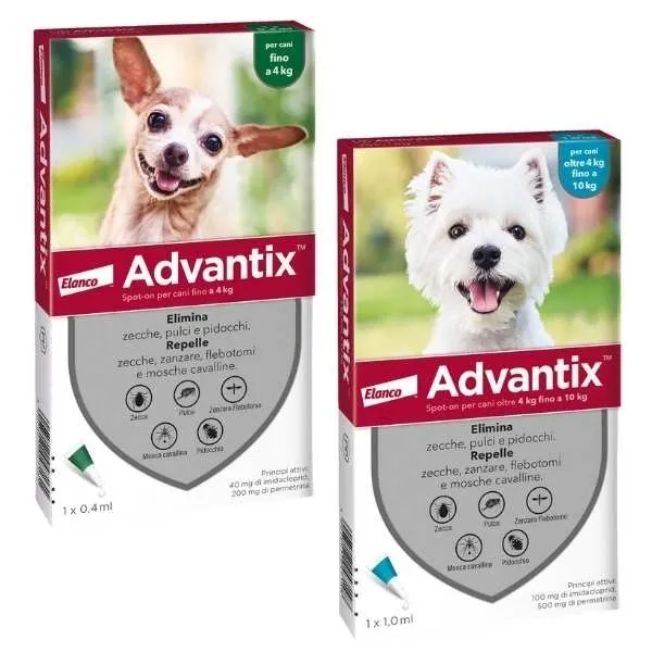 Advantix Spot-On Azzurro per Cani da 4 a 10 kg MONOPIPETTA
