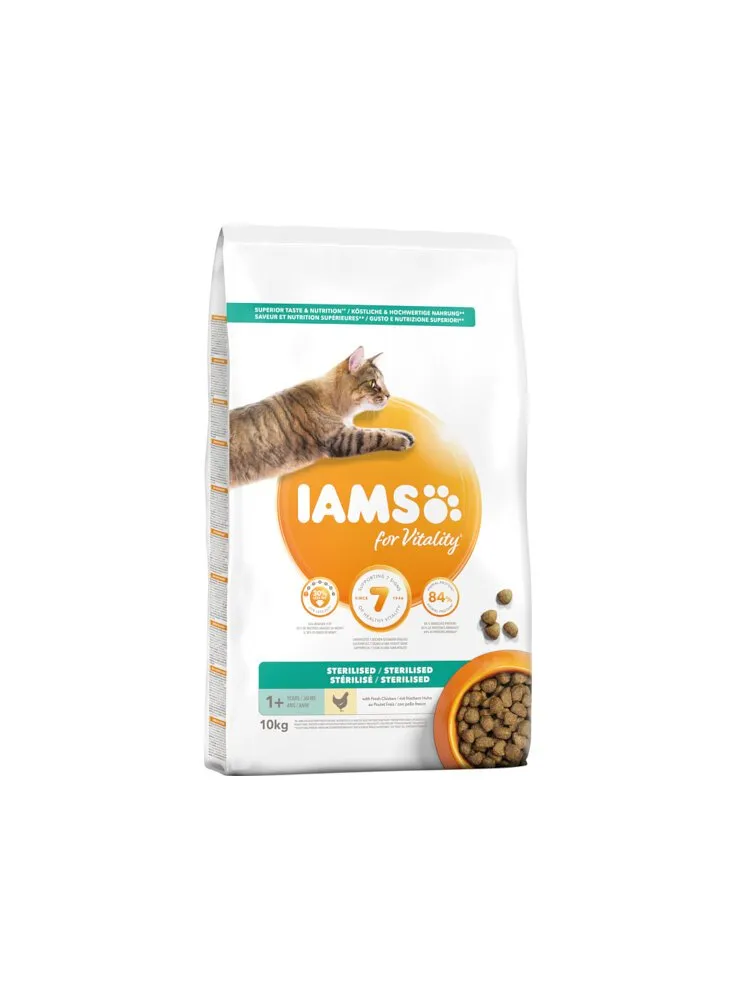 Iams for Vitality Cat Sterilised Adult All Breeds Chicken 10 Kg