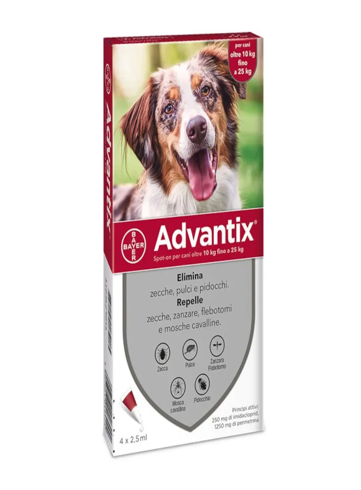 ANTIPARASSITARIO CANI ADVANTIX 10-25 kg - 4 fiale