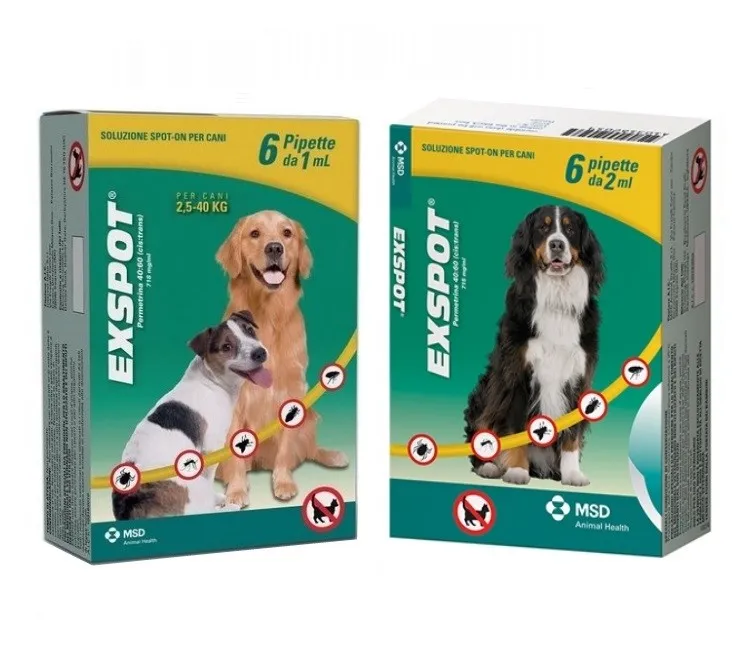 Exspot antiparassitario 6x2 ml cani grandi