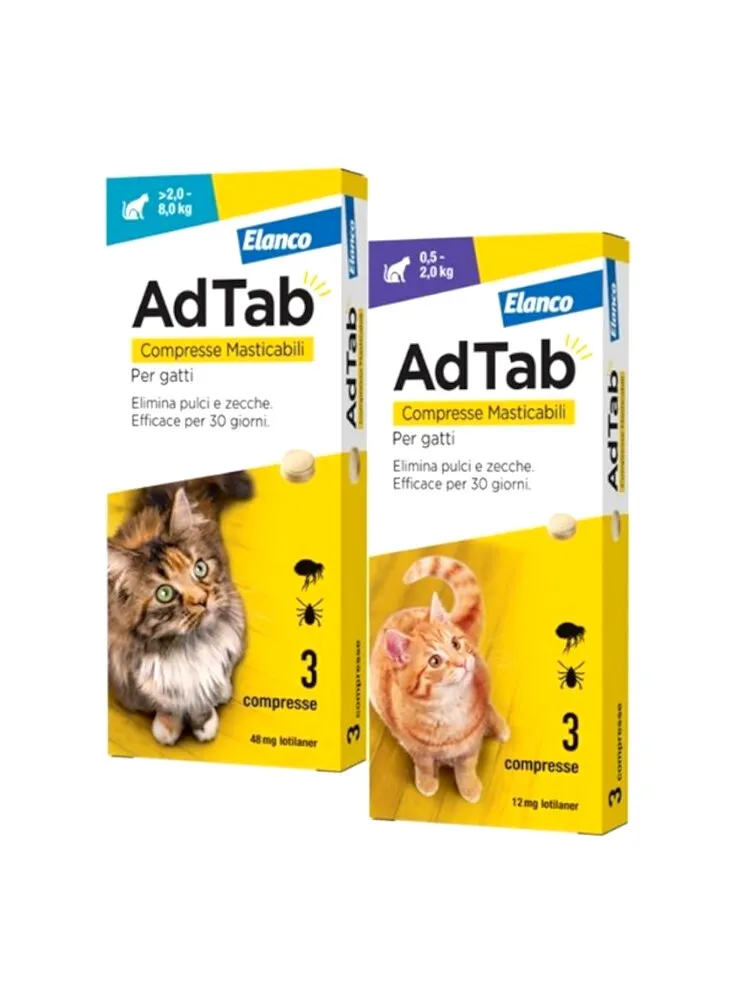 AdTab Antiparassitario orale per gatti - compresse masticabili
