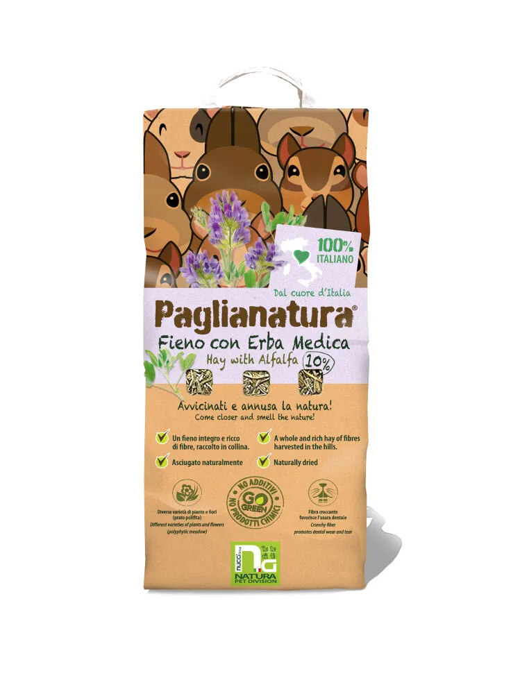 FIENO PAGLIANATURA SACCO GR 1300 + ALFALFA