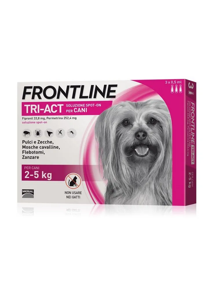 Frontline Tri-Act Antiparassitario per Cani 2-5 Kg