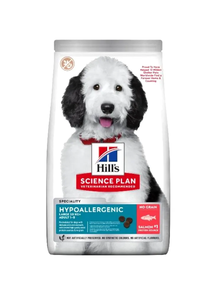 Hill's Canine Adult Hypoallergenic Large Salmone 12 kg - liv. danneggiamento 1