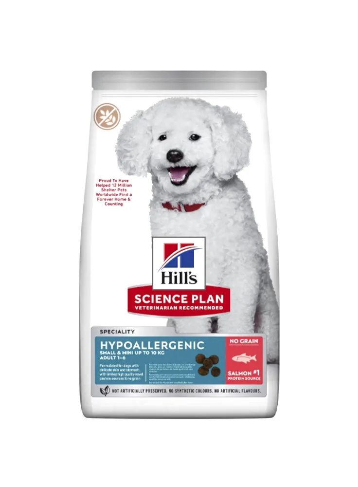 Hill's Science Plan Hypoallergenic Adult Small&Mini alimento secco per cani al Salmone - 6kg