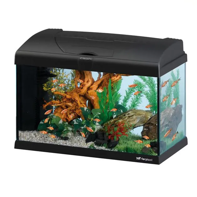 Acquario capri 50 ferplast LED 40lt con allestimento