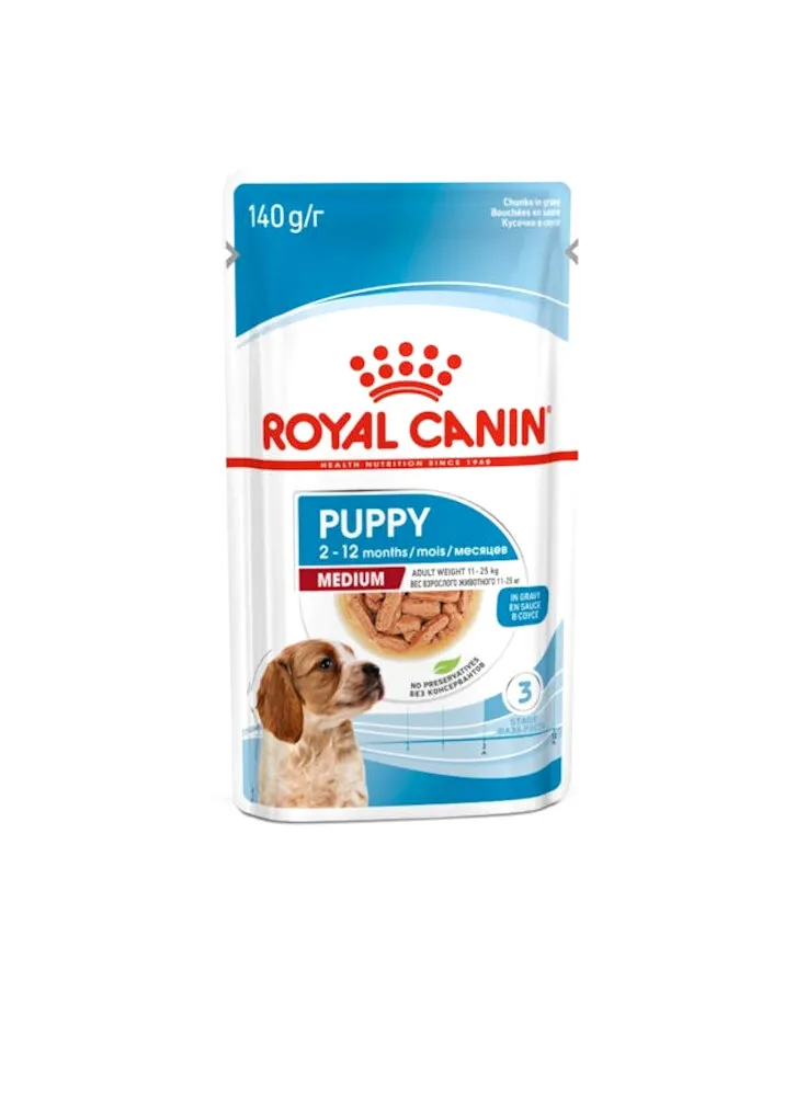 Medium puppy buste cane Royal Canin 10x140gr
